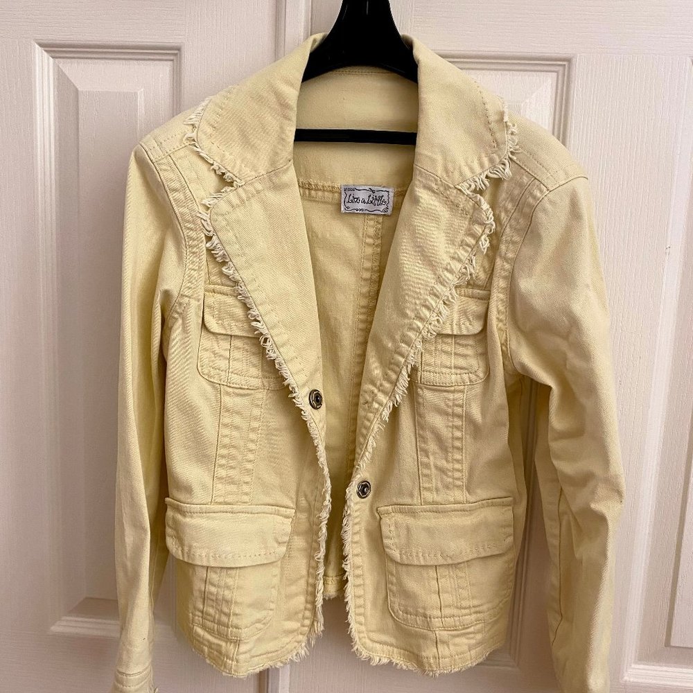 Yellow Live a Little Blazer/Utility Jacket XS